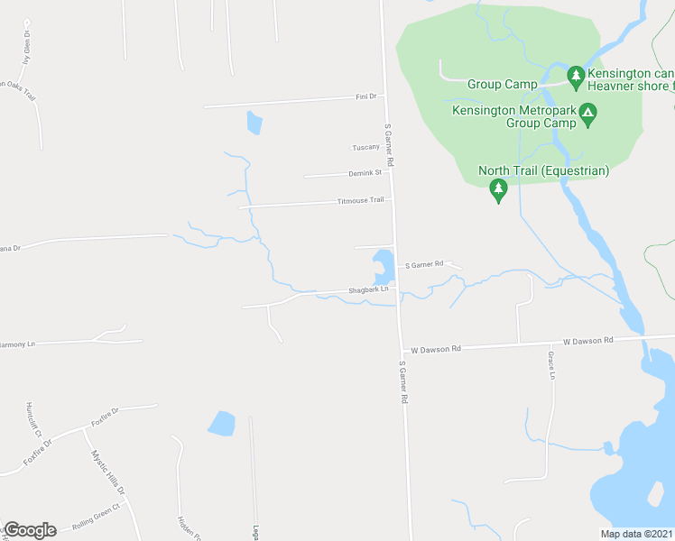 map of restaurants, bars, coffee shops, grocery stores, and more near 2420 Shagbark Lane in Milford Charter Township