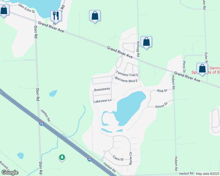 map of restaurants, bars, coffee shops, grocery stores, and more near 2635-2675 Cypress Gardens in Brighton