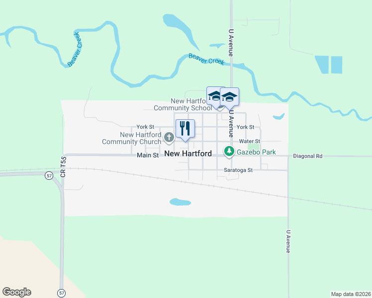 map of restaurants, bars, coffee shops, grocery stores, and more near in New Hartford