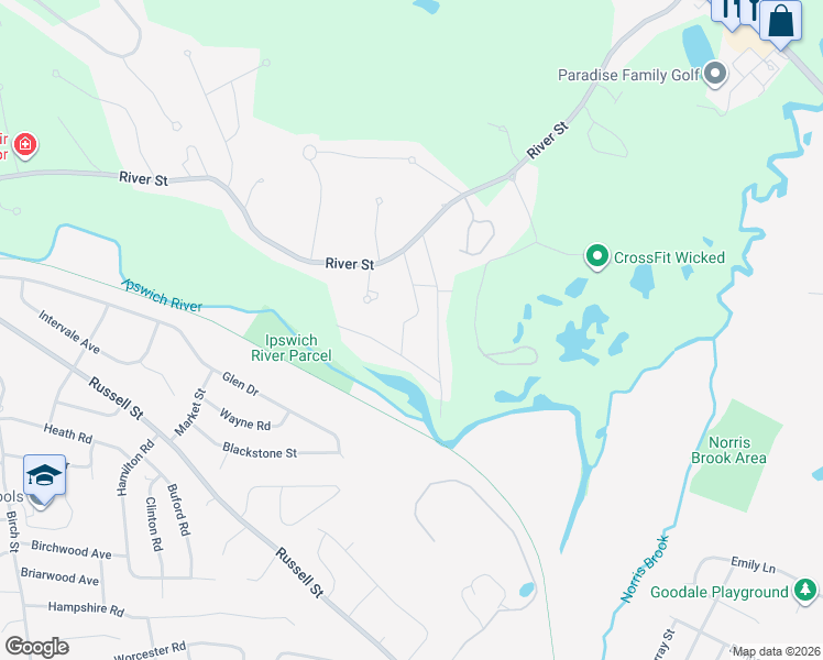 map of restaurants, bars, coffee shops, grocery stores, and more near 16 Bellevue Avenue in Middleton