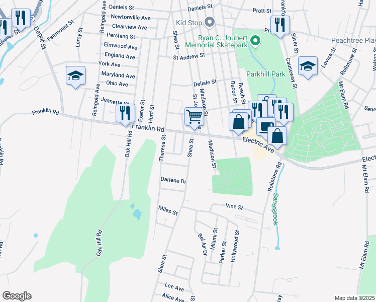 map of restaurants, bars, coffee shops, grocery stores, and more near 339 Shea Street in Fitchburg