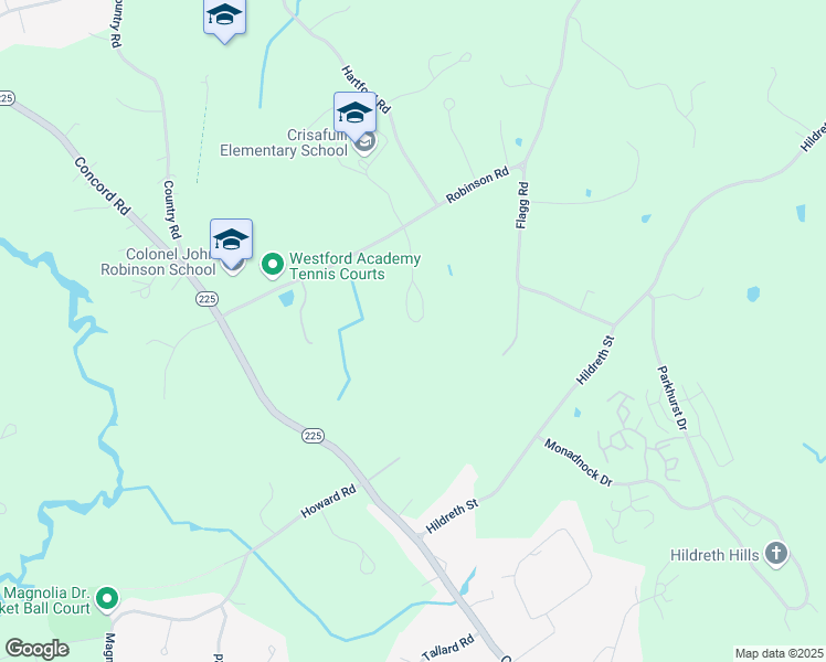 map of restaurants, bars, coffee shops, grocery stores, and more near 15 Hutchins Way in Westford