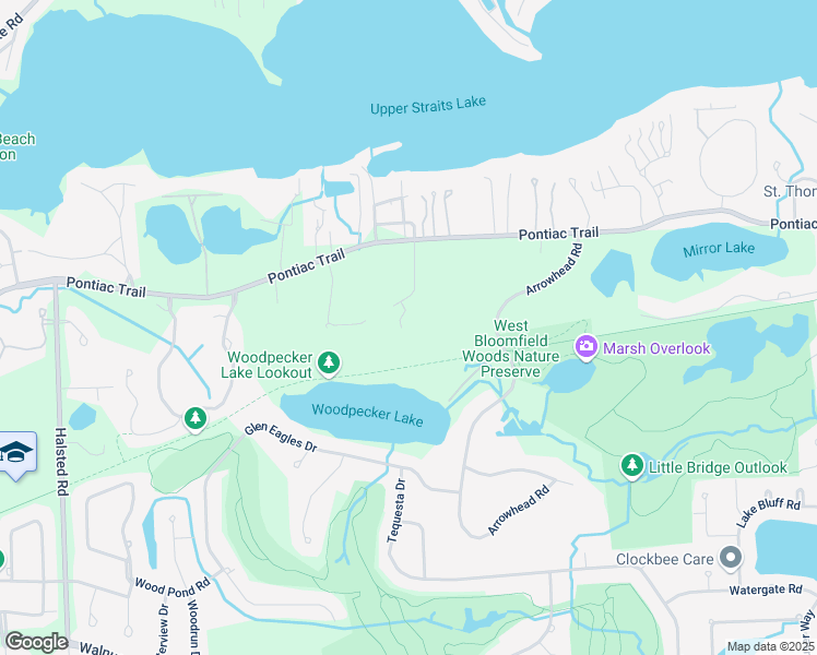 map of restaurants, bars, coffee shops, grocery stores, and more near 4645 Rue Demers in West Bloomfield Township