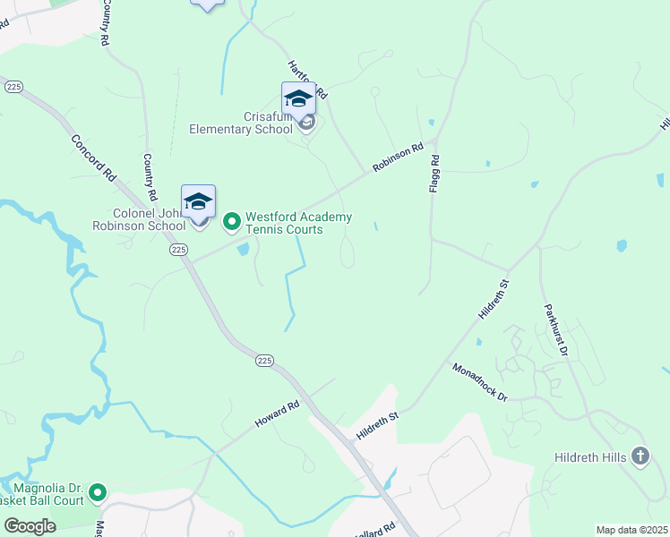 map of restaurants, bars, coffee shops, grocery stores, and more near 15 Hutchins Way in Westford