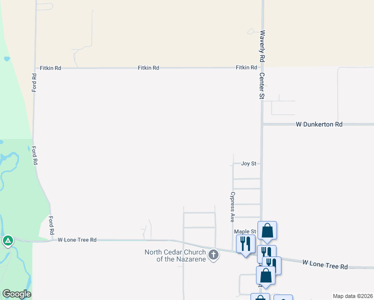 map of restaurants, bars, coffee shops, grocery stores, and more near in Cedar Falls