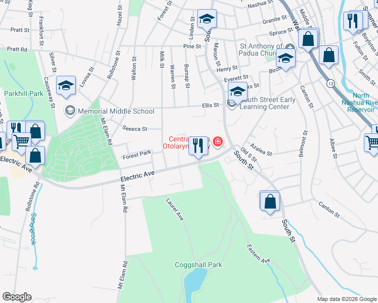 map of restaurants, bars, coffee shops, grocery stores, and more near 18 Drake Road in Fitchburg