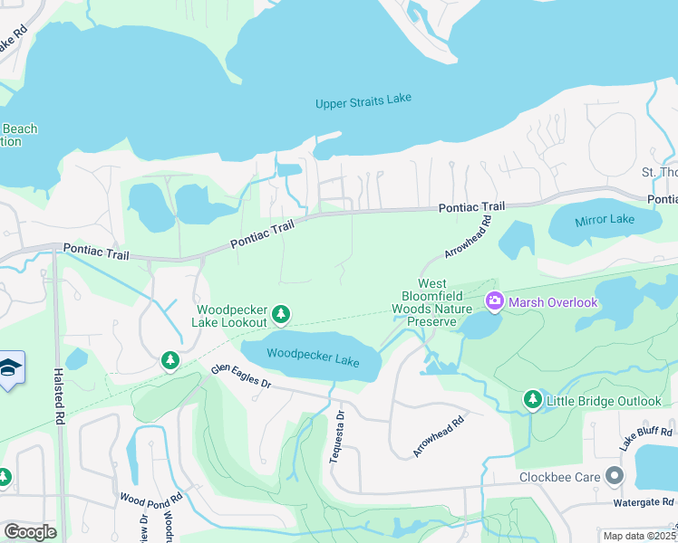 map of restaurants, bars, coffee shops, grocery stores, and more near 4645 Rue Demers in West Bloomfield Township