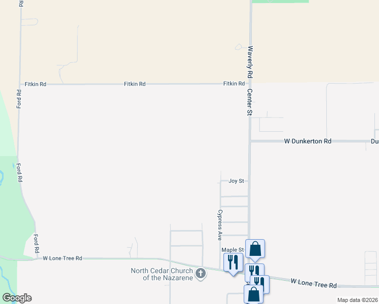 map of restaurants, bars, coffee shops, grocery stores, and more near 3604 Cypress Avenue in Cedar Falls