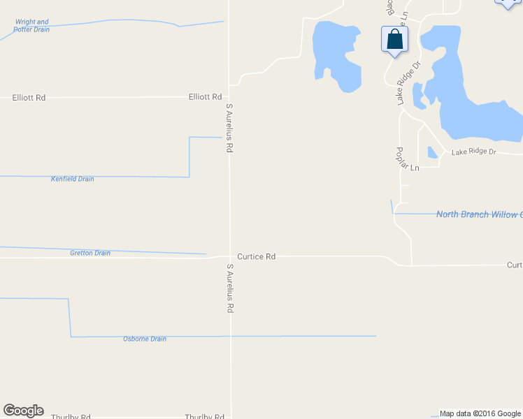 map of restaurants, bars, coffee shops, grocery stores, and more near 389 South Aurelius Road in Mason