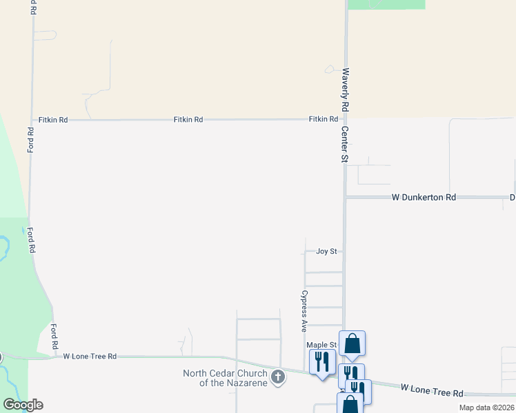 map of restaurants, bars, coffee shops, grocery stores, and more near 3604 Cypress Avenue in Cedar Falls