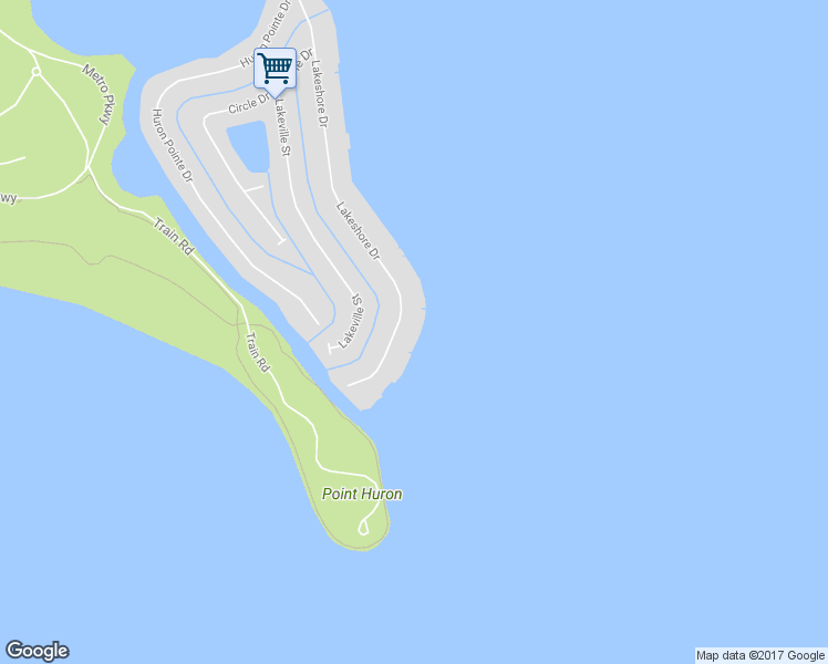 map of restaurants, bars, coffee shops, grocery stores, and more near 37500 Lakeshore Dr in Harrison Township