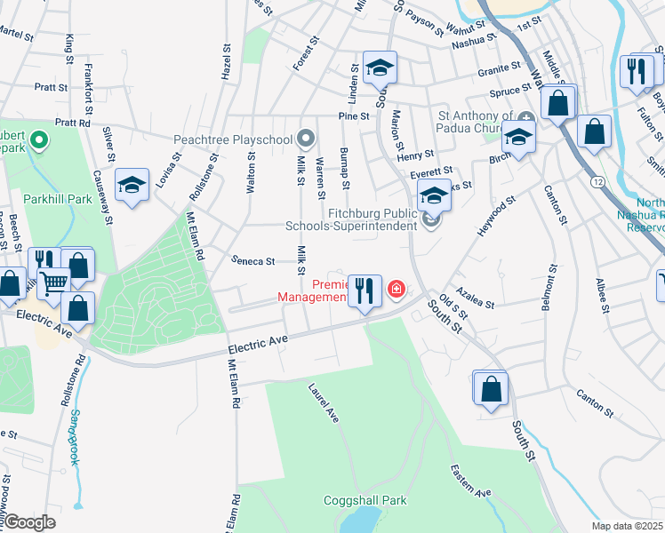 map of restaurants, bars, coffee shops, grocery stores, and more near 41 Mallard Drive in Fitchburg