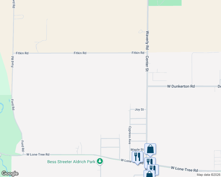 map of restaurants, bars, coffee shops, grocery stores, and more near 3604 Cypress Avenue in Cedar Falls