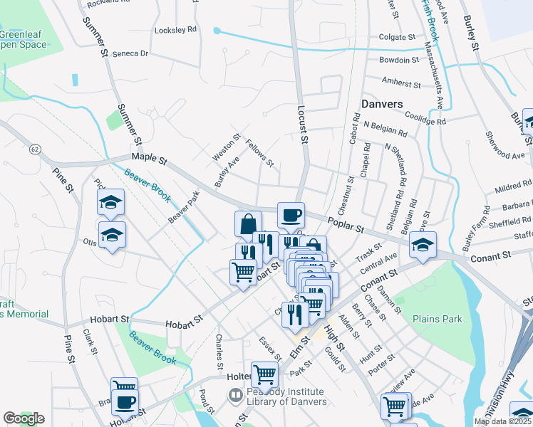 11 Poplar Street, Danvers MA Walk Score