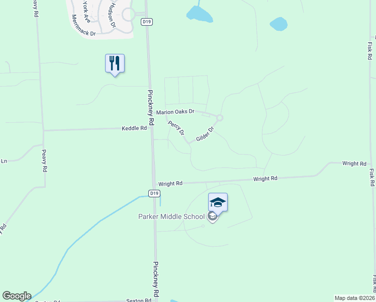 map of restaurants, bars, coffee shops, grocery stores, and more near 400 Wright Road in Howell