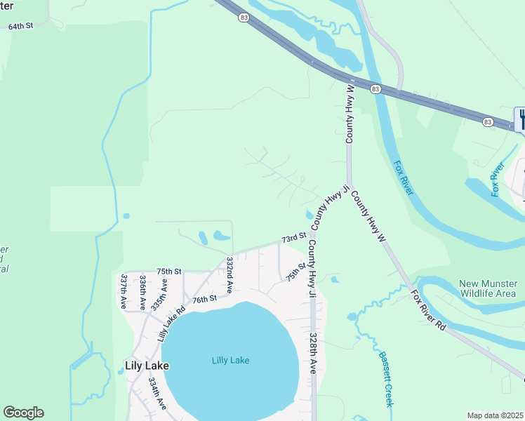 map of restaurants, bars, coffee shops, grocery stores, and more near 7110 327th Avenue in Burlington