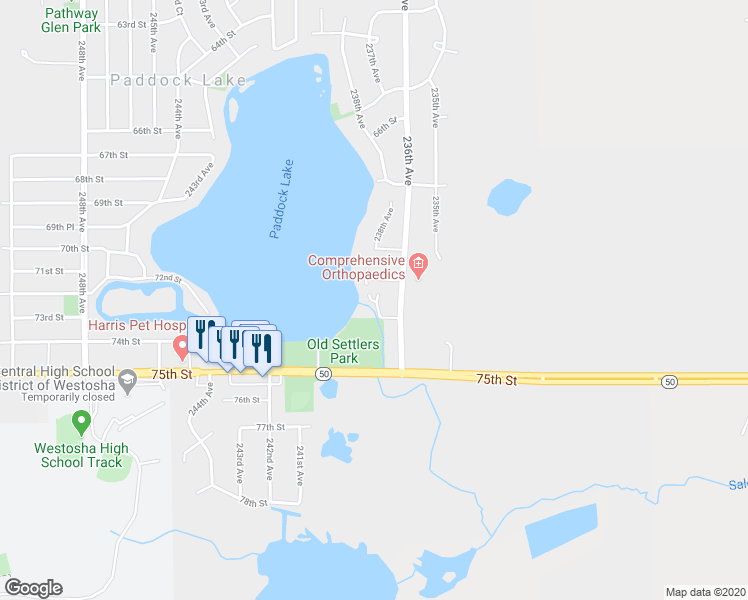map of restaurants, bars, coffee shops, grocery stores, and more near 7106 238th Avenue in Salem
