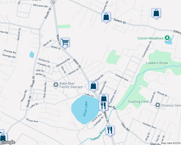 map of restaurants, bars, coffee shops, grocery stores, and more near 3 Lloyd Road in Wilmington