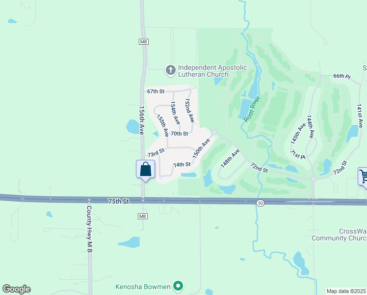 map of restaurants, bars, coffee shops, grocery stores, and more near 15301 70th Street in Bristol