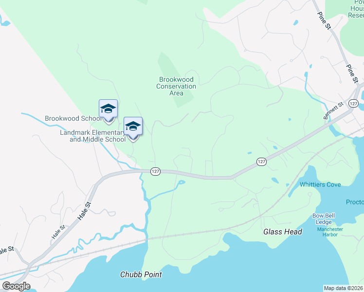 map of restaurants, bars, coffee shops, grocery stores, and more near 15 Highland Avenue in Manchester-by-the-Sea