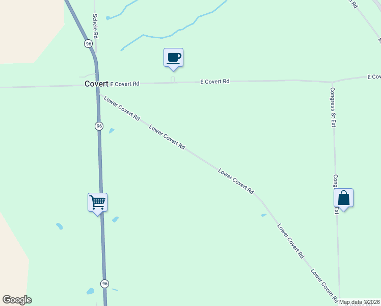 map of restaurants, bars, coffee shops, grocery stores, and more near 4376 Lower Covert Rd in Trumansburg
