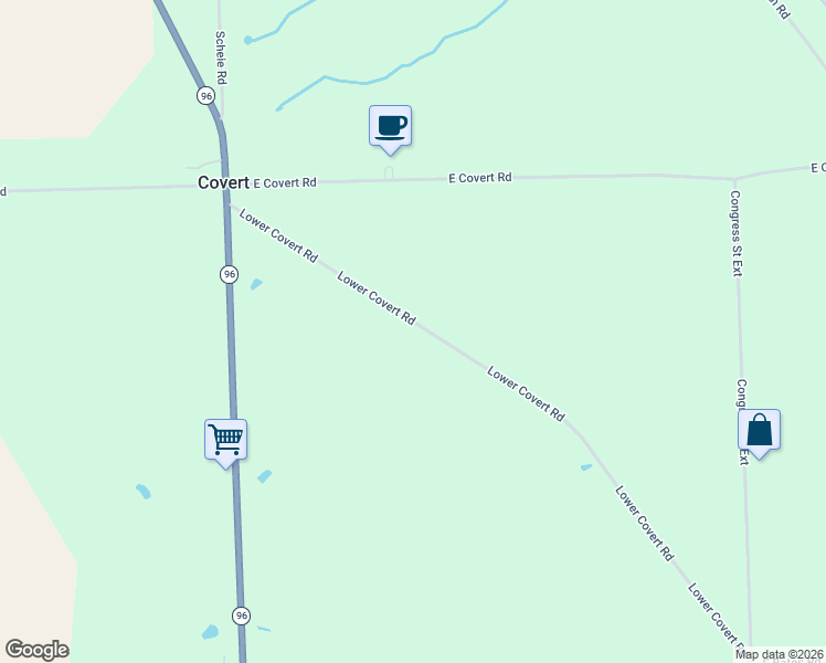map of restaurants, bars, coffee shops, grocery stores, and more near 4376 Lower Covert Road in Trumansburg