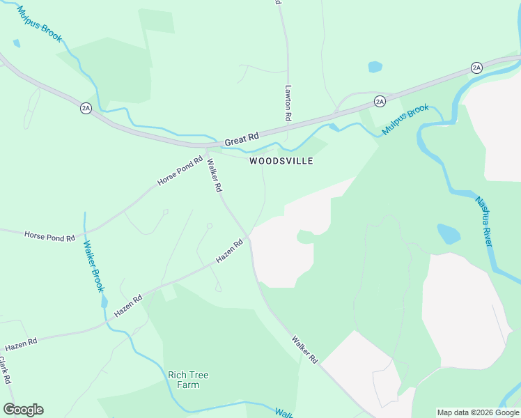 map of restaurants, bars, coffee shops, grocery stores, and more near 124 Hazen Road in Shirley