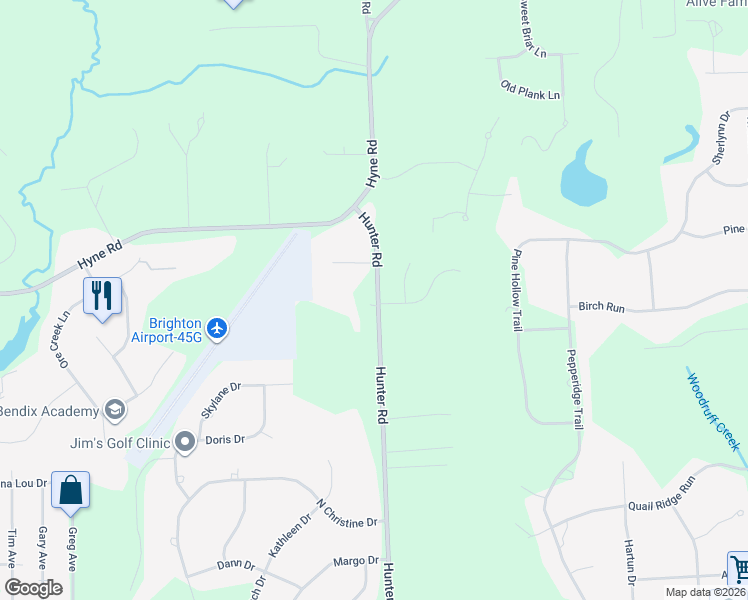 map of restaurants, bars, coffee shops, grocery stores, and more near 2082 Hunter Road in Brighton