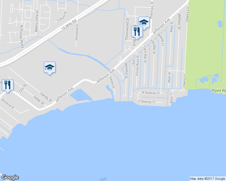 map of restaurants, bars, coffee shops, grocery stores, and more near 37773 Siesta Street in Macomb County