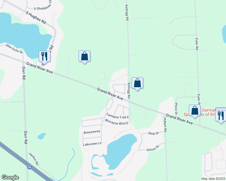 map of restaurants, bars, coffee shops, grocery stores, and more near 6667 Cortland Avenue in Brighton
