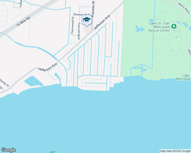 map of restaurants, bars, coffee shops, grocery stores, and more near 29531 North Seaway Court in Harrison Township