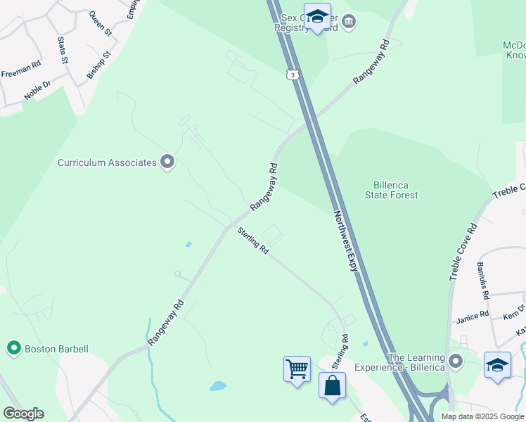 map of restaurants, bars, coffee shops, grocery stores, and more near 146 Rangeway Road in Billerica
