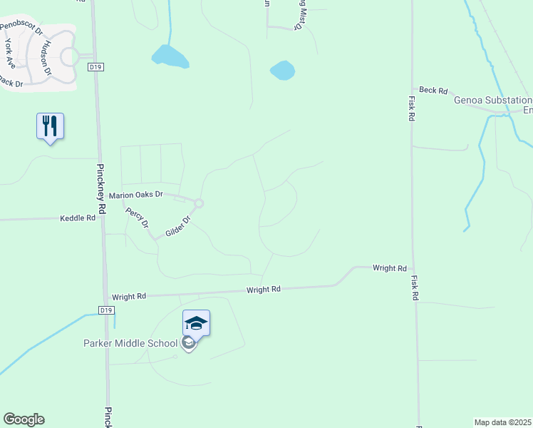 map of restaurants, bars, coffee shops, grocery stores, and more near 578-582 Wright Road in Howell