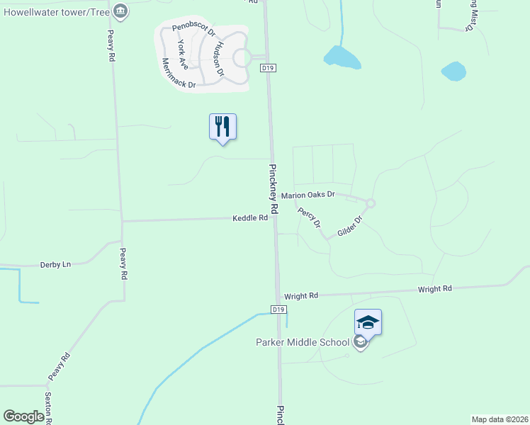 map of restaurants, bars, coffee shops, grocery stores, and more near 24 Keddle Road in Howell