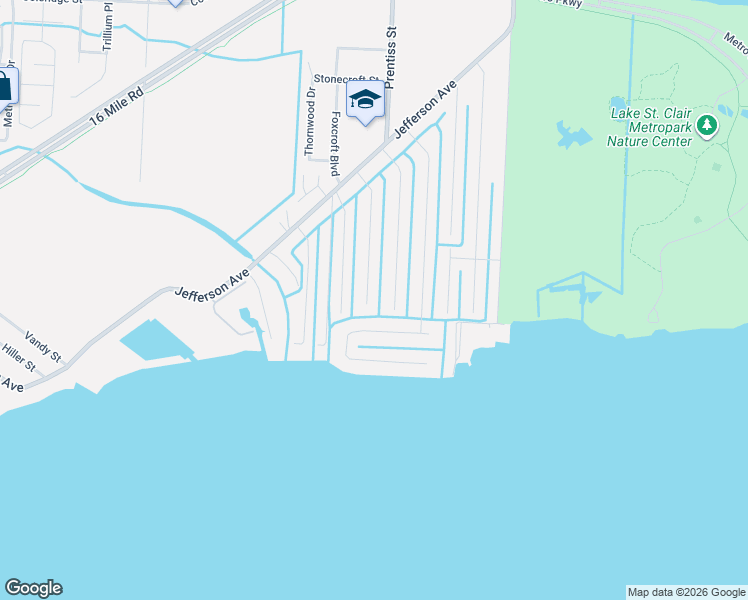 map of restaurants, bars, coffee shops, grocery stores, and more near 29459 North Seaway Court in Harrison Township