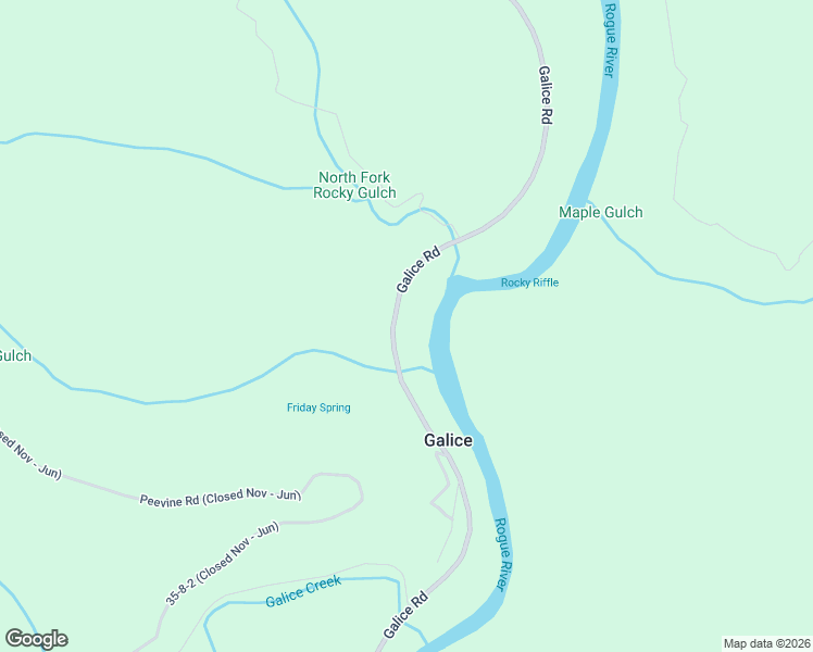 map of restaurants, bars, coffee shops, grocery stores, and more near 12122 Galice Road in Merlin