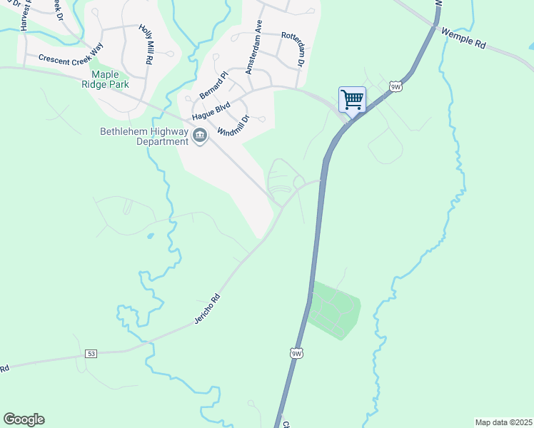 map of restaurants, bars, coffee shops, grocery stores, and more near 45 Jericho Road in Glenmont