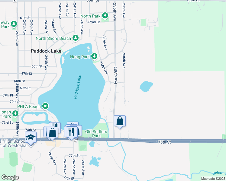 map of restaurants, bars, coffee shops, grocery stores, and more near 6917 236th Avenue in Salem