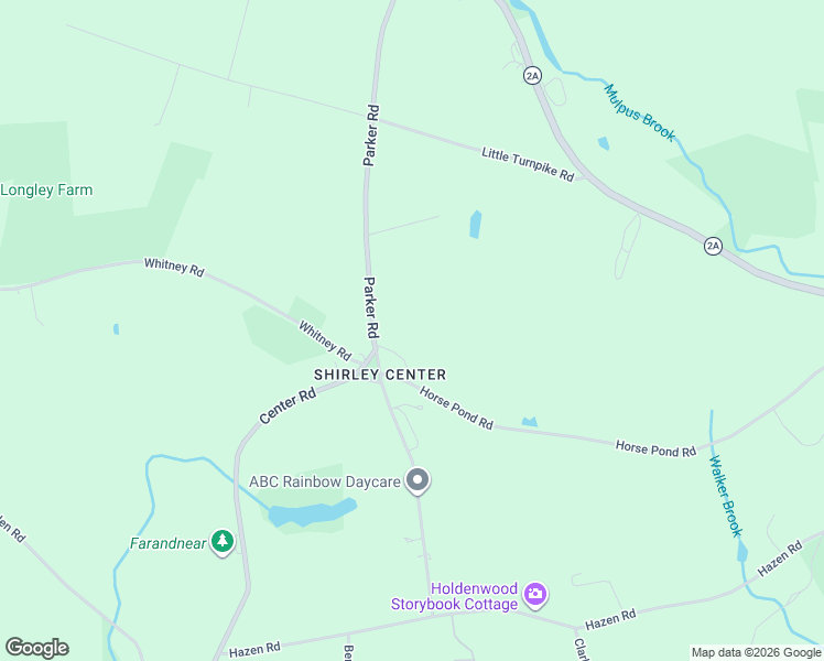 map of restaurants, bars, coffee shops, grocery stores, and more near in Shirley