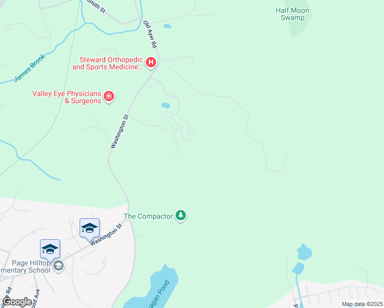 map of restaurants, bars, coffee shops, grocery stores, and more near 187 Groton Road in Ayer