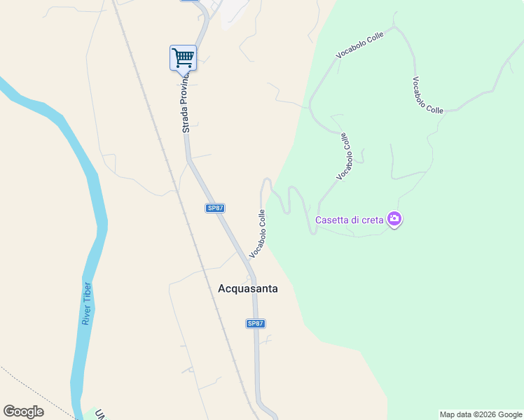 map of restaurants, bars, coffee shops, grocery stores, and more near 6 Vocabolo Colle in Provincia di Terni