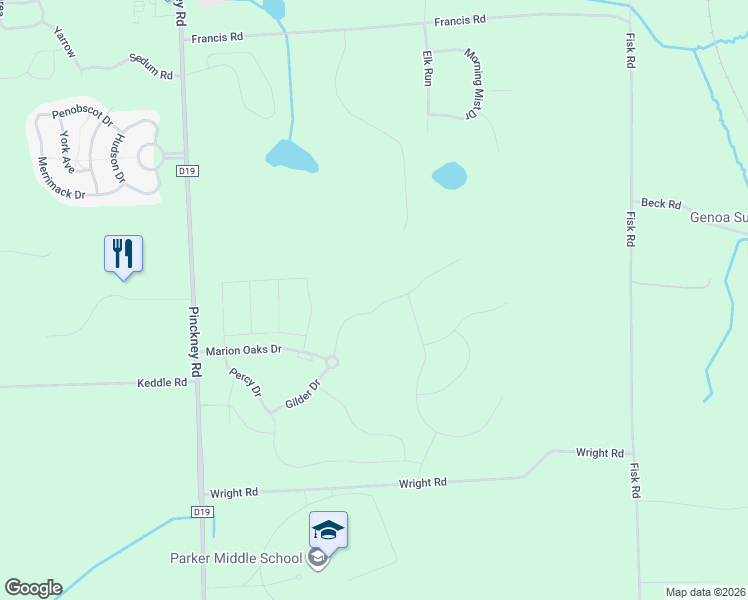 map of restaurants, bars, coffee shops, grocery stores, and more near in Howell