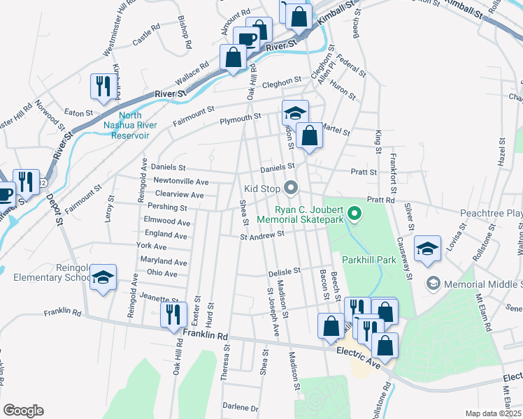 map of restaurants, bars, coffee shops, grocery stores, and more near 137 Saint Joseph Avenue in Fitchburg
