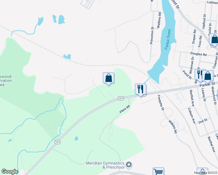 map of restaurants, bars, coffee shops, grocery stores, and more near 1 Valley Drive in Templeton