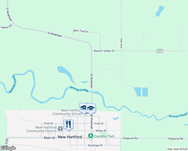 map of restaurants, bars, coffee shops, grocery stores, and more near 32724 Utica Avenue in New Hartford