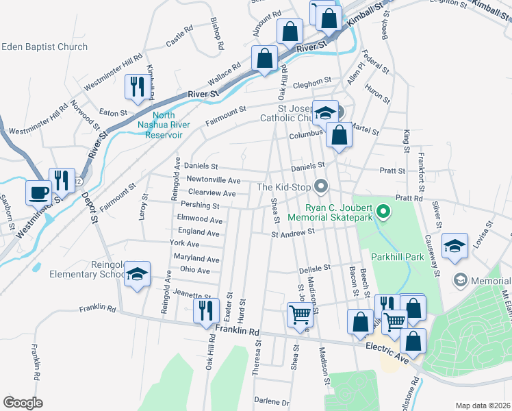 map of restaurants, bars, coffee shops, grocery stores, and more near 433 Pratt Road in Fitchburg