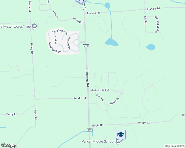 map of restaurants, bars, coffee shops, grocery stores, and more near 61 Barnsley Drive in Howell