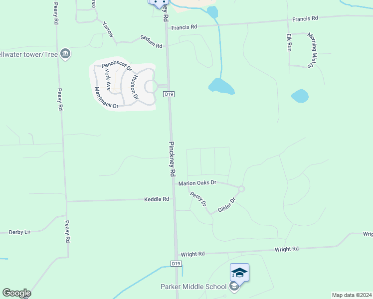 map of restaurants, bars, coffee shops, grocery stores, and more near 113 Barnsley Drive in Howell