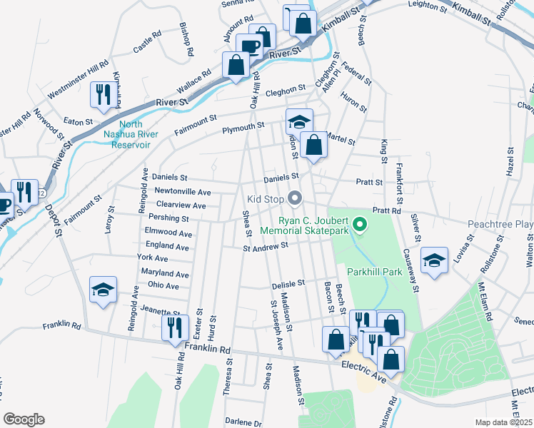 map of restaurants, bars, coffee shops, grocery stores, and more near 137 Saint Joseph Avenue in Fitchburg