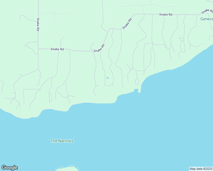 map of restaurants, bars, coffee shops, grocery stores, and more near W3505 Snake Road in Lake Geneva